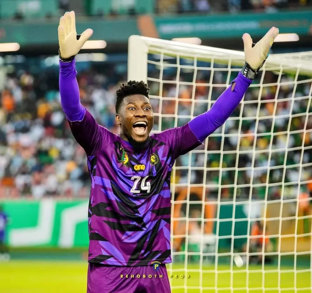 Andre Onana golikipa wa timu ya taifa ya Camerron na klabu ya Man Utd